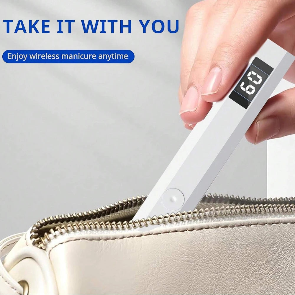 Handheld UV Light for Gel Nails Portable UV Nail Lamp Rechargeable LED Nail Lamp for Nails Art Desk Stand