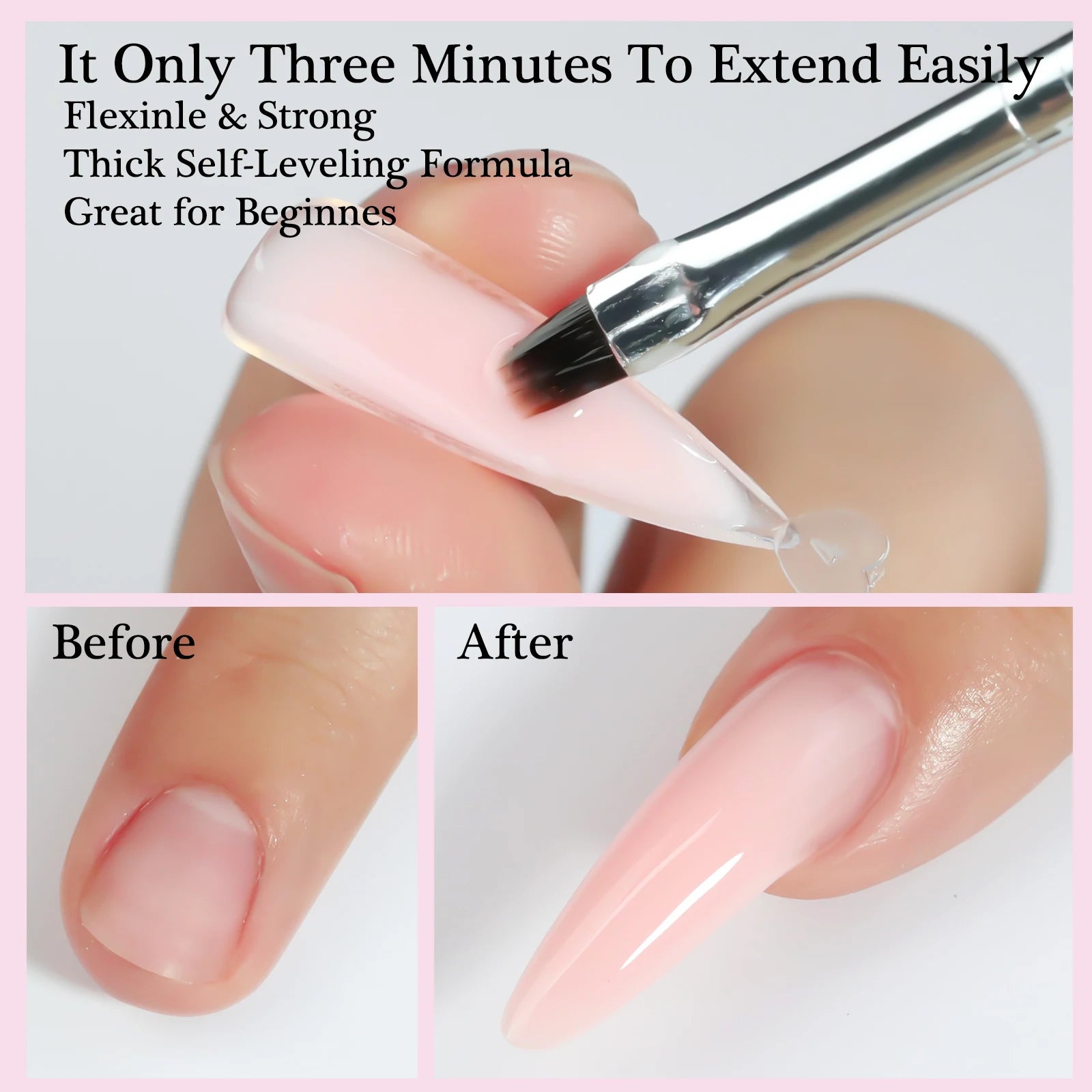 1Jar 100/150g Poly Nail Gel UV LED Cured Builder Nail Gel Acrylic Crystal Nail Extension Gel For Nails DIY At Home Salon