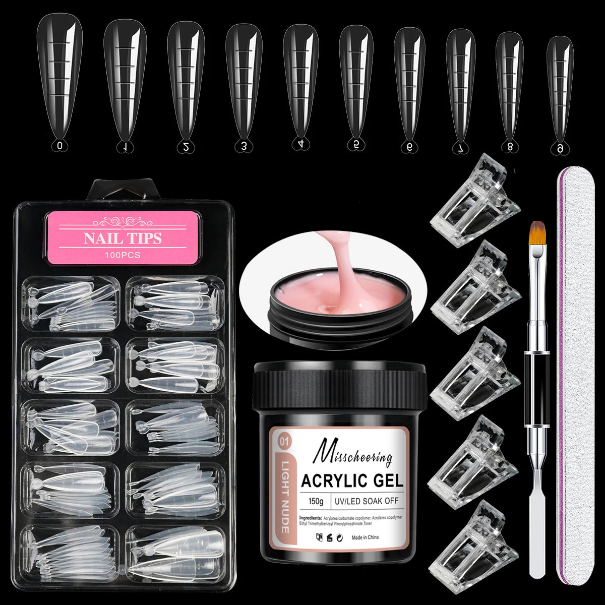 1Jar 100/150g Poly Nail Gel UV LED Cured Builder Nail Gel Acrylic Crystal Nail Extension Gel For Nails DIY At Home Salon