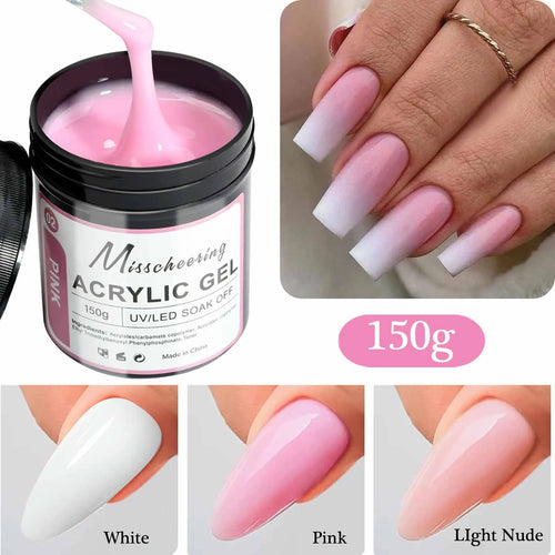 1Jar 100/150g Poly Nail Gel UV LED Cured Builder Nail Gel Acrylic Crystal Nail Extension Gel For Nails DIY At Home Salon