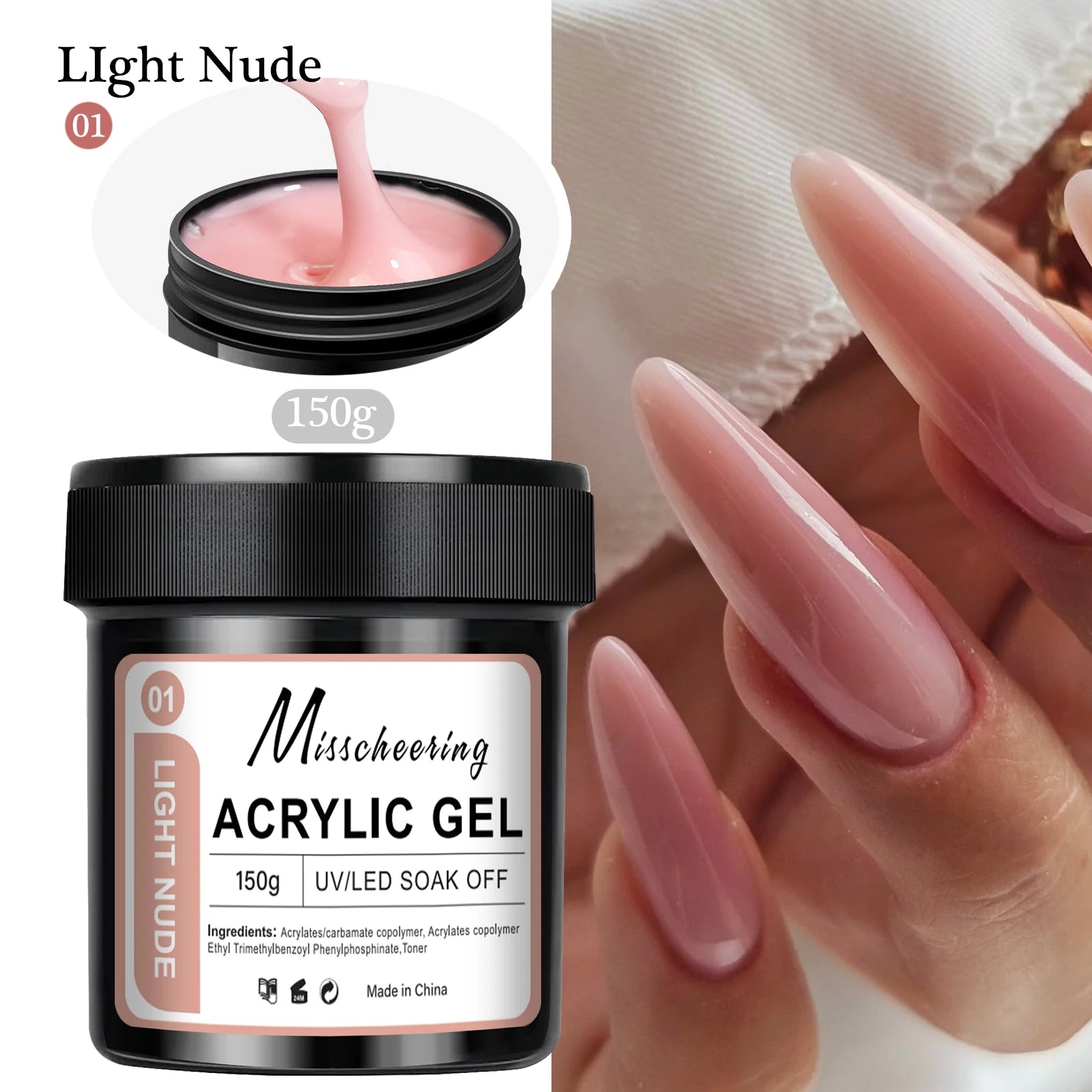 1Jar 100/150g Poly Nail Gel UV LED Cured Builder Nail Gel Acrylic Crystal Nail Extension Gel For Nails DIY At Home Salon