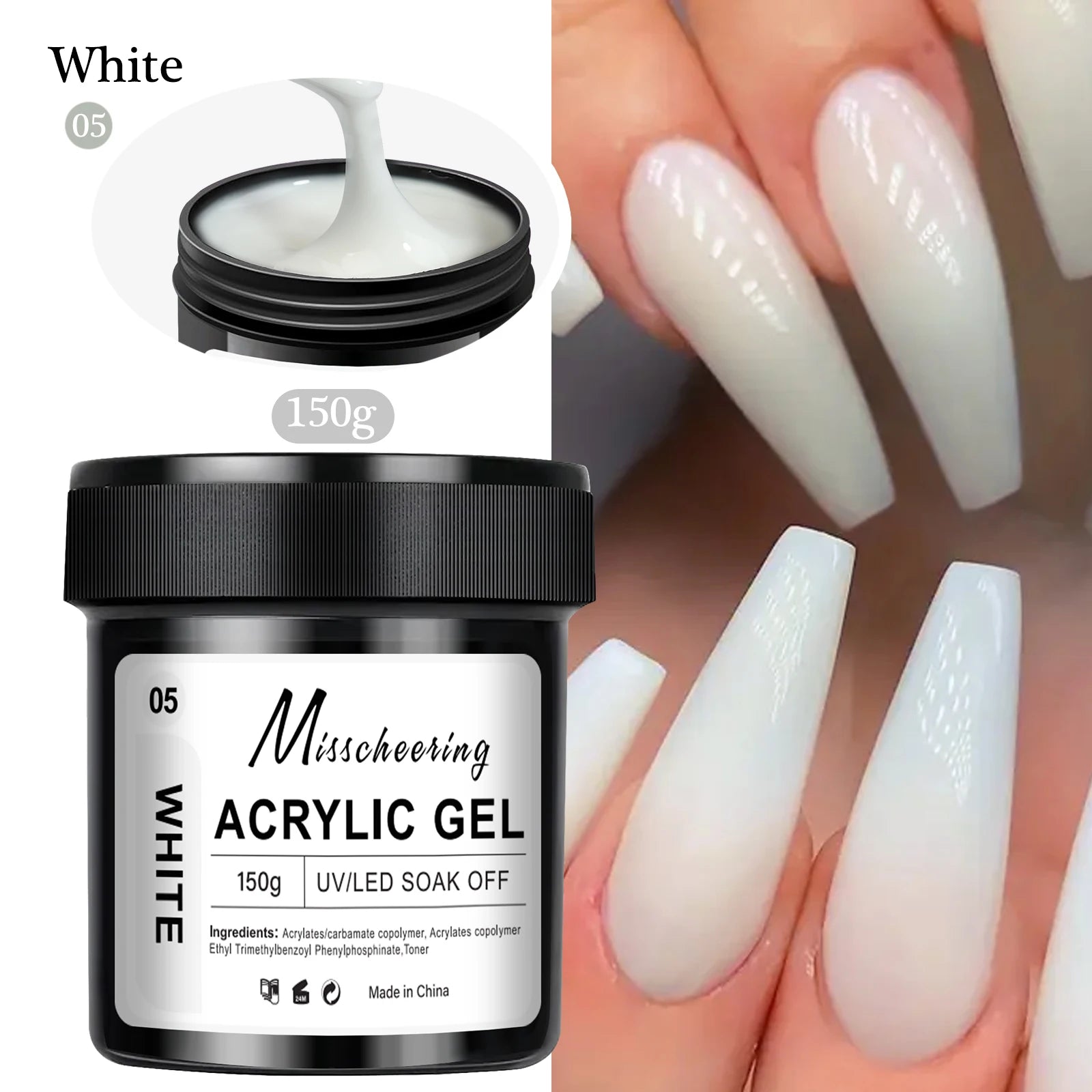 1Jar 100/150g Poly Nail Gel UV LED Cured Builder Nail Gel Acrylic Crystal Nail Extension Gel For Nails DIY At Home Salon
