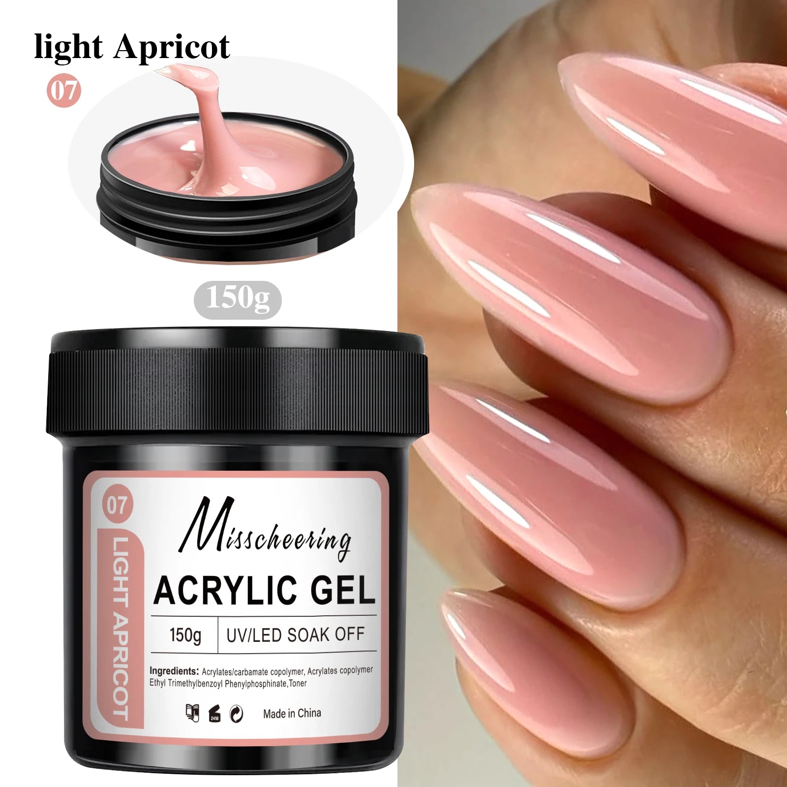 1Jar 100/150g Poly Nail Gel UV LED Cured Builder Nail Gel Acrylic Crystal Nail Extension Gel For Nails DIY At Home Salon
